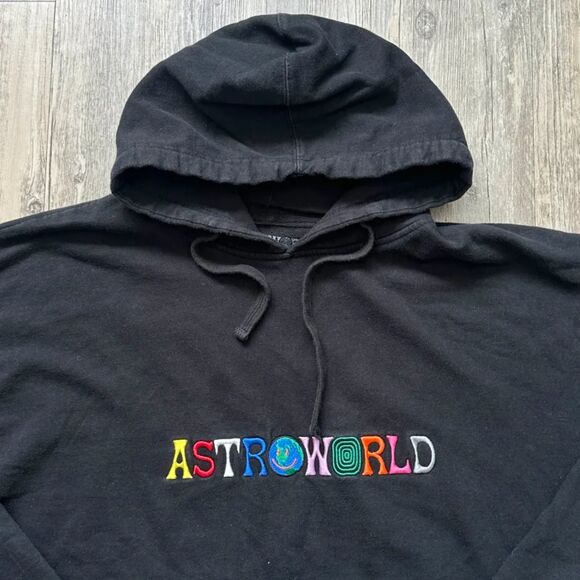 2018 Travis Scott Astroworld Wish You Were Here Concert Merch Hoodie Size L - Picture 2 of 6